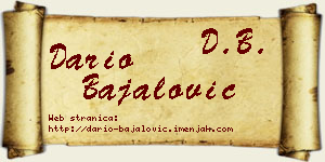 Dario Bajalović vizit kartica